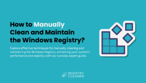 How to manually clean windows registry